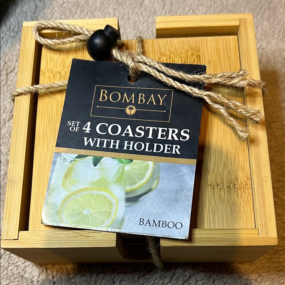 Bombay Natural Bamboo Coaster Set